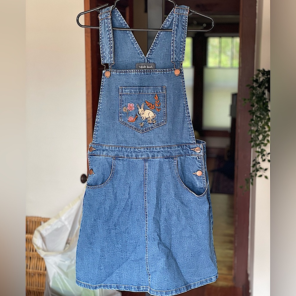 🐇 Modcloth x Princess Highway Embroidered Jumper Dress🐇 Cottagecore 🐇US6 AU10